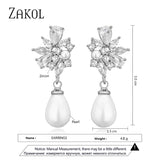Green CZ Leaf Earrings for Women Girls Party Wedding