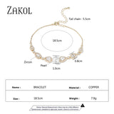 Pearl Adjustable Bracelets Water Drop CZ Zirconia Friendship Bracelet