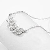 Leaf Plant Pendants Chain Necklaces for Women Wedding Jewelry