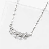 Leaf Plant Pendants Chain Necklaces for Women Wedding Jewelry