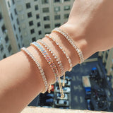 Rectangle Zirconia Tennis Bracelets for Women Crystal Bracelet
