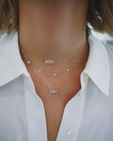 Silver Star Choker with CZ Zirconia, Women Girl Jewelry