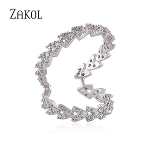 CZ Zircon Leaf Clip Earrings No Pierced Cartilage Ear Party Jewelry