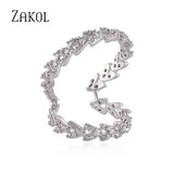 CZ Zircon Leaf Clip Earrings No Pierced Cartilage Ear Party Jewelry