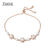 Pearl Flower Adjustable Bracelet for Women