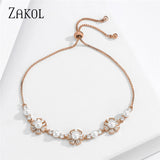 Pearl Flower Adjustable Bracelet for Women