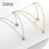 Rectangle Choker Necklace Double Layer Chain AAA Cubic Zirconia NP2243