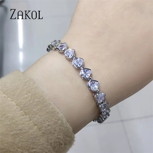 Zircon Leaf Crystal Bracelet for Brides FSBP131