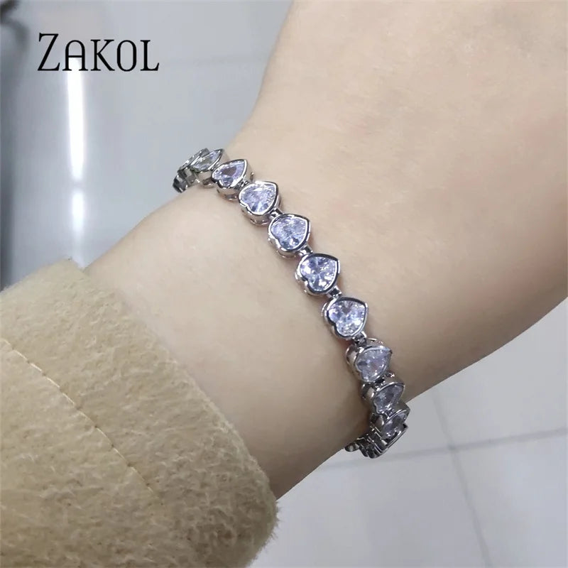 Zircon Leaf Crystal Bracelet for Brides FSBP131