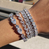 Zircon Leaf Crystal Bracelet for Brides FSBP131