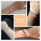 Zirconia Leaf Adjustable Bracelets For Women Wedding Crystal BP1009
