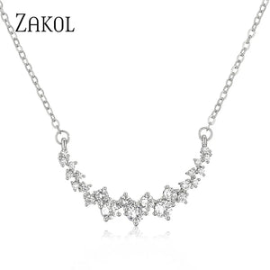 CZ Clavicle Chain Necklace for Women