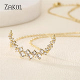 CZ Clavicle Chain Necklace for Women