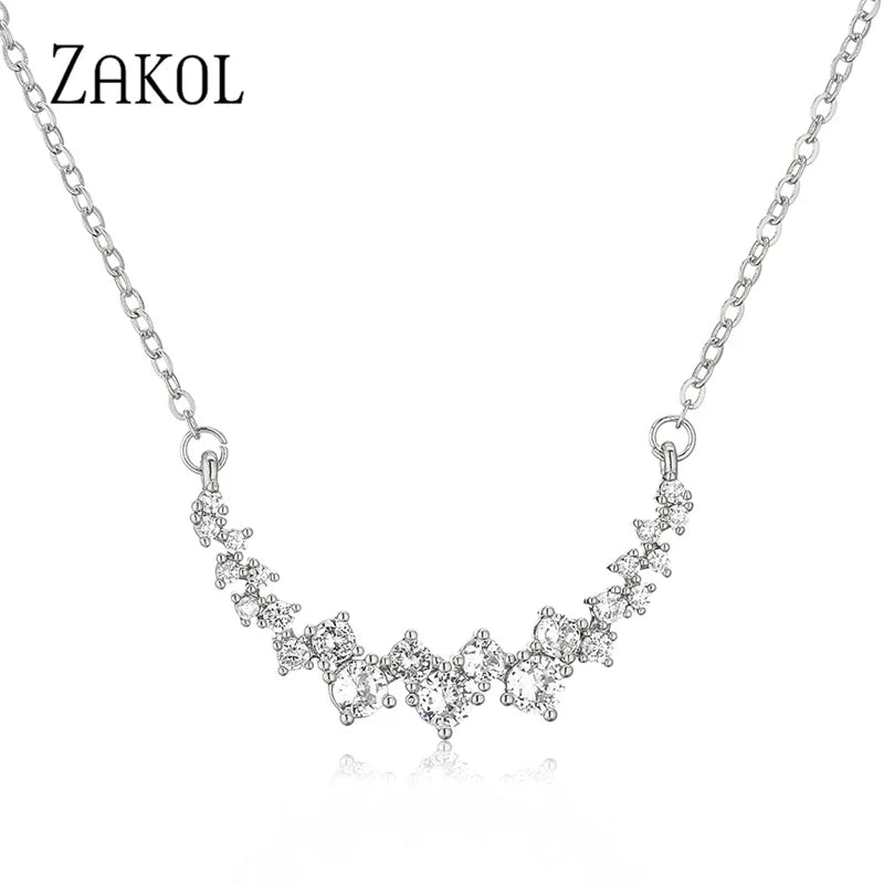 CZ Clavicle Chain Necklace for Women