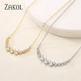 CZ Clavicle Chain Necklace for Women