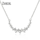 CZ Clavicle Chain Necklace for Women