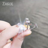 Ladies Engagement Shining CZ Love Ring FSRP2223