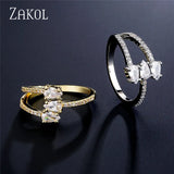 Ladies Engagement Shining CZ Love Ring FSRP2223