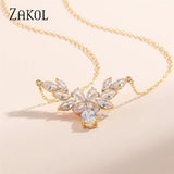 CZ Water Drop Pendant Necklace Bridal Wedding Jewelry NP5160