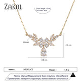 CZ Water Drop Pendant Necklace Bridal Wedding Jewelry NP5160