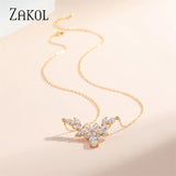 CZ Water Drop Pendant Necklace Bridal Wedding Jewelry NP5160