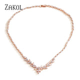 Leaf Chain Choker Necklace for Women Bridal Wedding Jewelry