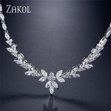 Leaf Chain Choker Necklace for Women Bridal Wedding Jewelry