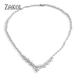 Leaf Chain Choker Necklace for Women Bridal Wedding Jewelry