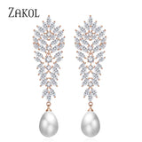 Marquise Cut Zirconia Crystal Dangle Earrings EP2211