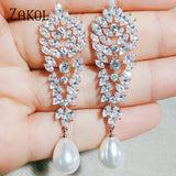 Marquise Cut Zirconia Crystal Dangle Earrings EP2211