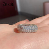 CZ Wedding Bands for Women Engagement Ring Jewelry