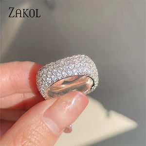 CZ Wedding Bands for Women Engagement Ring Jewelry