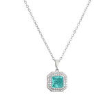 Royal Heart CZ Pendant Necklace for Women Wedding Party