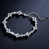 CZ Chain Bracelet Wedding Bride Bangle BP5030