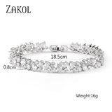 CZ Charm Bracelet for Women Bridal Wedding Jewelry