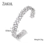 Marquise Zircon Charm Bracelet for Women BP1023
