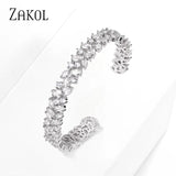 Marquise Zircon Charm Bracelet for Women BP1023