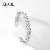 Marquise Zircon Charm Bracelet for Women BP1023