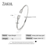 Zircon Adjustable Cuff Bangle for Women FSBP2212