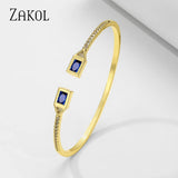 Zircon Adjustable Cuff Bangle for Women FSBP2212