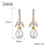 Pearl Statement Earrings Silver Gift EP2921