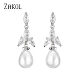 Pearl Statement Earrings Silver Gift EP2921