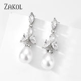 Pearl Statement Earrings Silver Gift EP2921