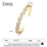 Pink CZ Cuff Bangle T-Shape Bracelet for Women