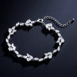 Water Drop CZ Charms Bracelets Wedding Party Jewelry BP5032