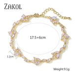 Water Drop CZ Charms Bracelets Wedding Party Jewelry BP5032