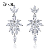 Monstera Leaf Zircon Earrings EP2168