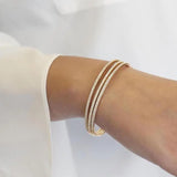 ZAKOL Micro CZ Bangle Colorful Bracelet Wedding Party Jewelry
