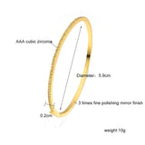 ZAKOL Micro CZ Bangle Colorful Bracelet Wedding Party Jewelry