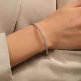 ZAKOL Micro CZ Bangle Colorful Bracelet Wedding Party Jewelry